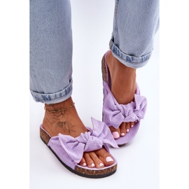 Corduroy Cork Slippers Purple Summertime 2