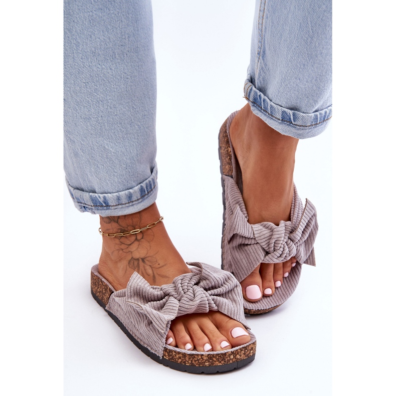 Corduroy Cork Slippers Gray Summertime grey 2
