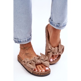 Corduroy Cork Slippers Dark Beige Summertime 1