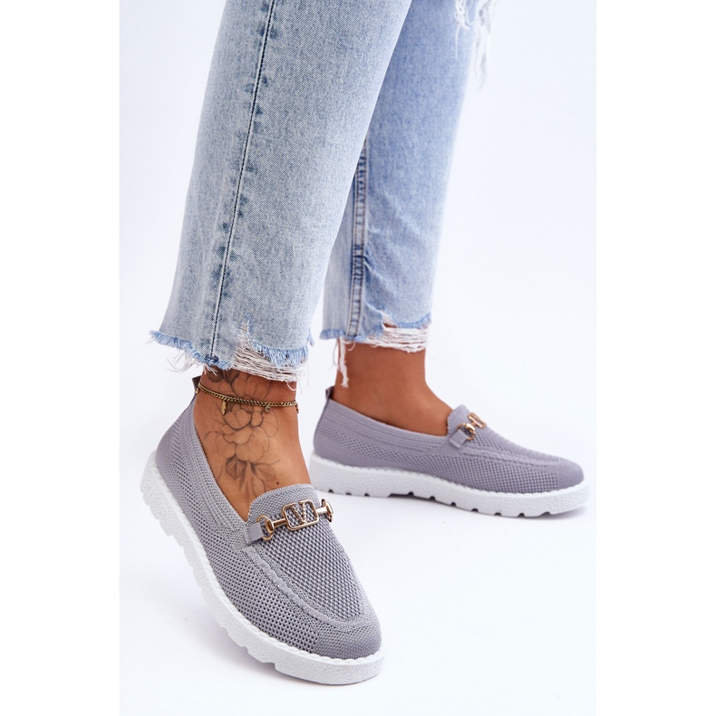 PM1 Women's Slip-On Embellished Sneakers Gray Alena grey 2