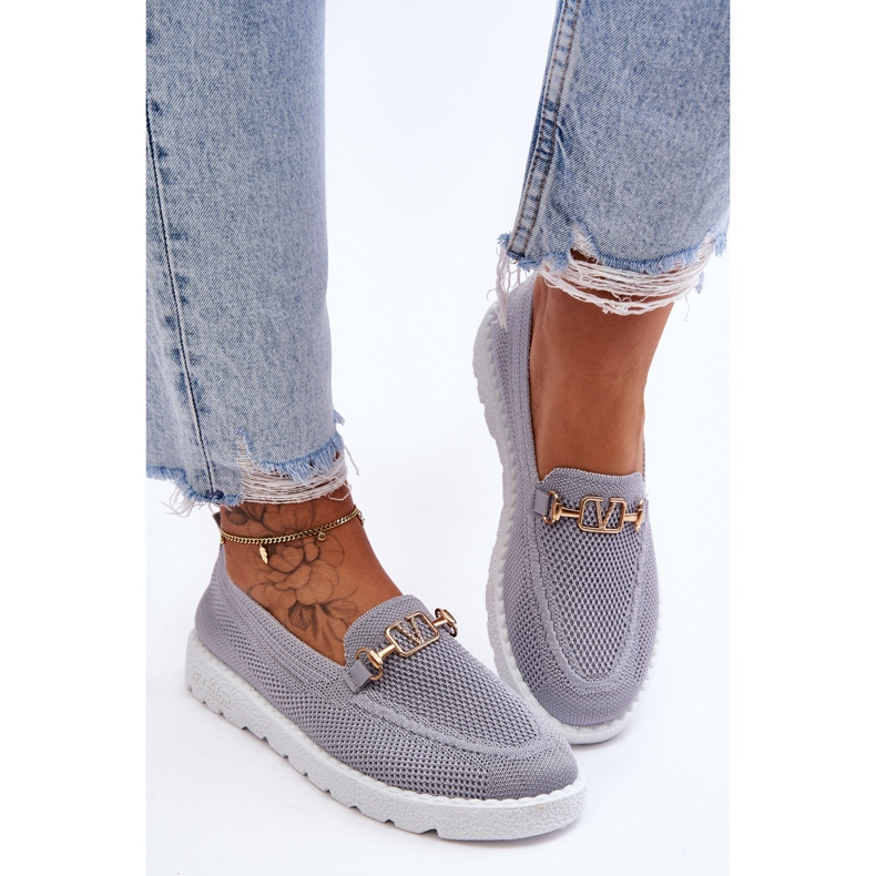 PM1 Women's Slip-On Embellished Sneakers Gray Alena grey 1