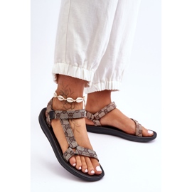Women's Patterned Sport Sandals Brown Ultimate 1