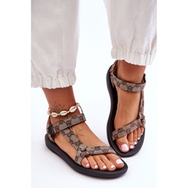 Women's Patterned Sport Sandals Brown Ultimate 2