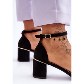 Sandals On A Stable Heel Black Palermo 2