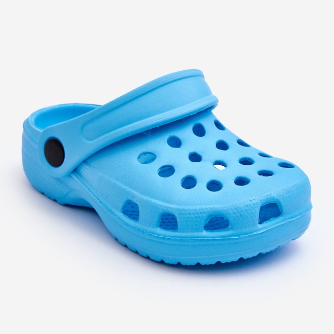 WJ1 Baby Foam Crocs Slides Light Blue Percy 1