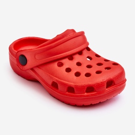 WJ1 Children's Foam Crocs Slides Red Percy 1