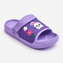 WJ1 Light Children's Sandals With Animal Motifs Violet Rico purple 1