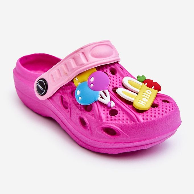 WJ1 Children's Foam Light Flip Flops Fuchsia Sweets pink 1