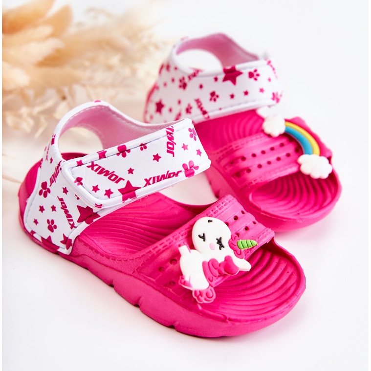 Light Foam Children's Sandals With Velcro Fuchsia Asti pink 1