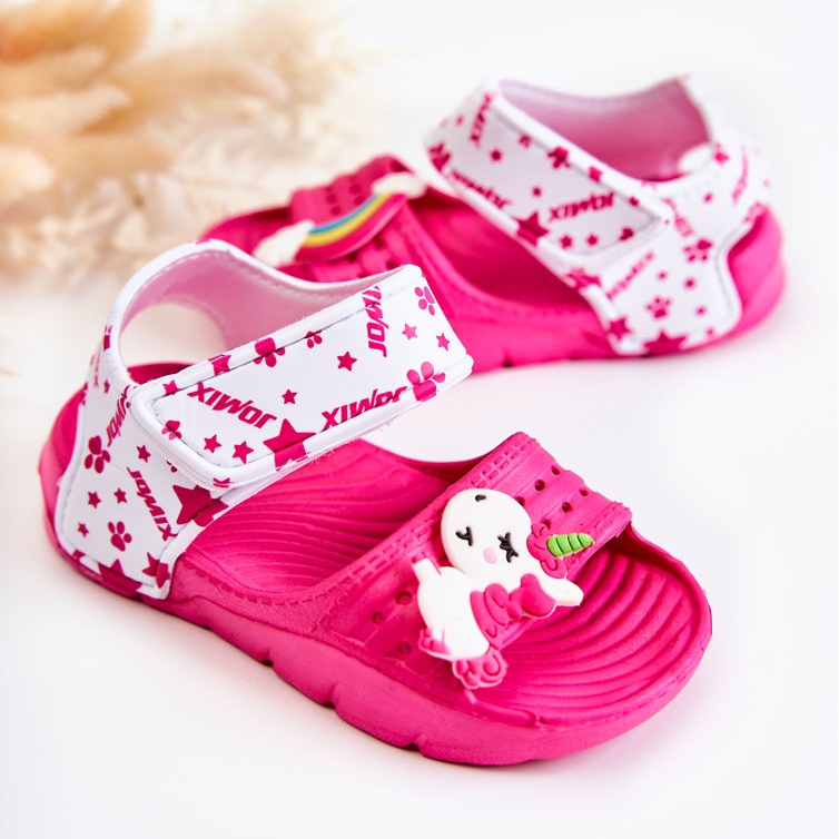 Light Foam Children's Sandals With Velcro Fuchsia Asti pink 2