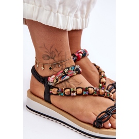 Comfortable Women's Wedge Sandals Black Jodie 2