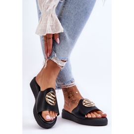 Women's Slippers With Black Secrets Decoration 1
