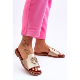 Women's Classic Flat Heel Sandals Golden Larotte 1 Women's Classic Flat Heel Sandals Golden Larotte 1