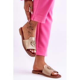 Women's Classic Flat Heel Sandals Golden Larotte 2 Women's Classic Flat Heel Sandals Golden Larotte 2