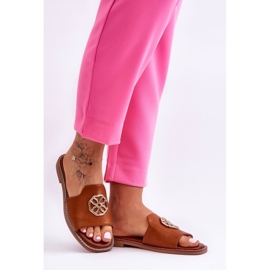 Women's Camel Larotte Classic Flat Heel Slippers brown 1