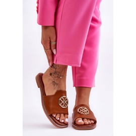 Women's Camel Larotte Classic Flat Heel Slippers brown 2