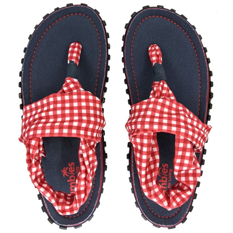 Gumbies Slingback Flip Flops W G-SB-WN-PICNIC red 1