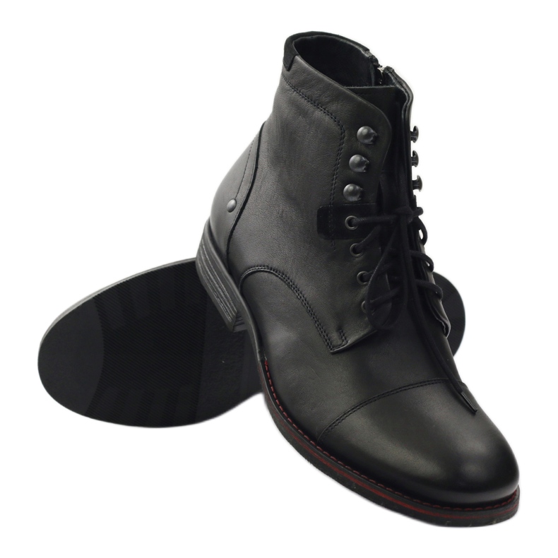Black winter boots with a Pilpol 6009 zipper 3