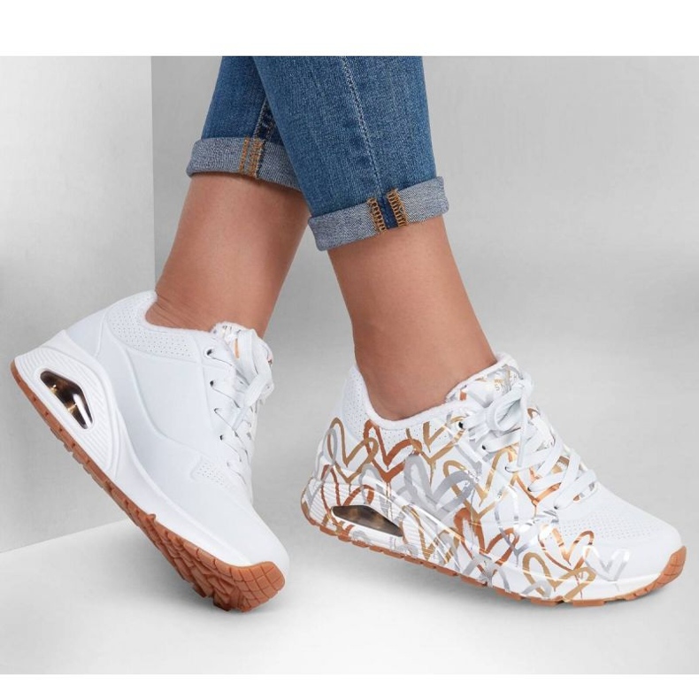 Shoes Skechers Uno Metallic Love W 155523/WTGD white 1