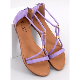 Women's Leehom Purple suede sandals 1