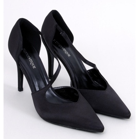 Vintoni Black women's asymmetric high heels 1