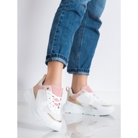 SHELOVET Stylish Sneakers With Mesh white 1