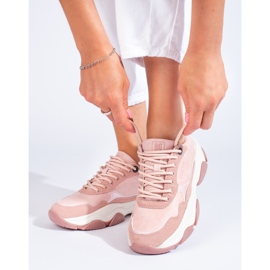 Women's Big Star sneakers KK274385 pink 1 Women's Big Star sneakers KK274385 pink 1