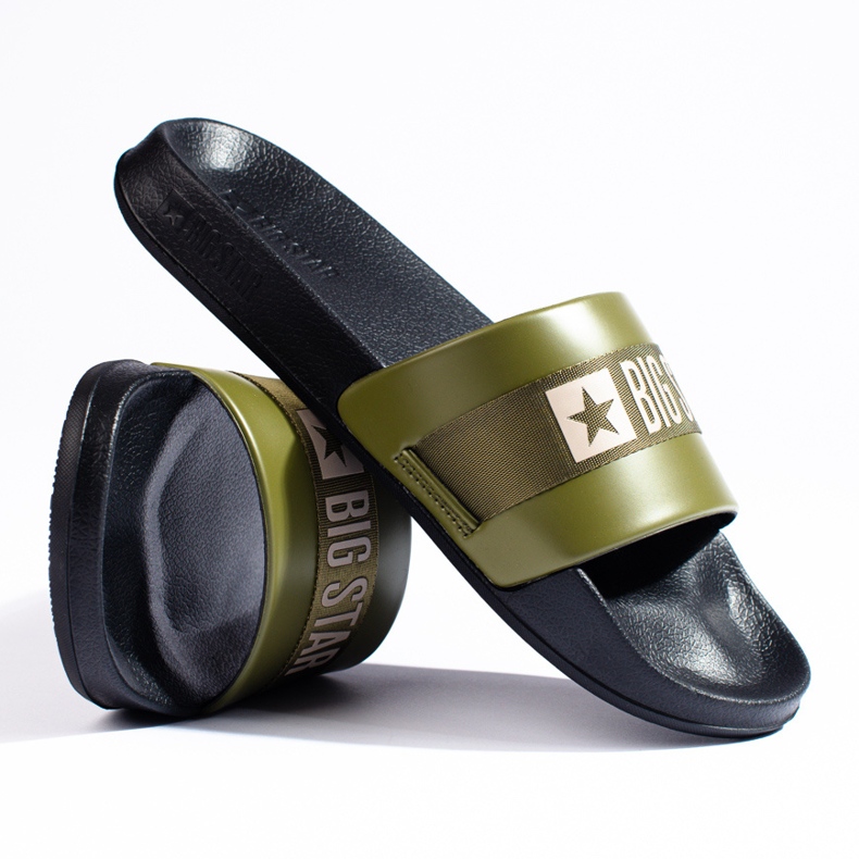 Men's green Big Star slippers LL174458 1 Men's green Big Star slippers LL174458 1