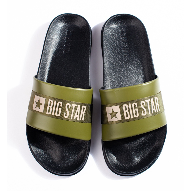 Men's green Big Star slippers LL174458 2 Men's green Big Star slippers LL174458 2