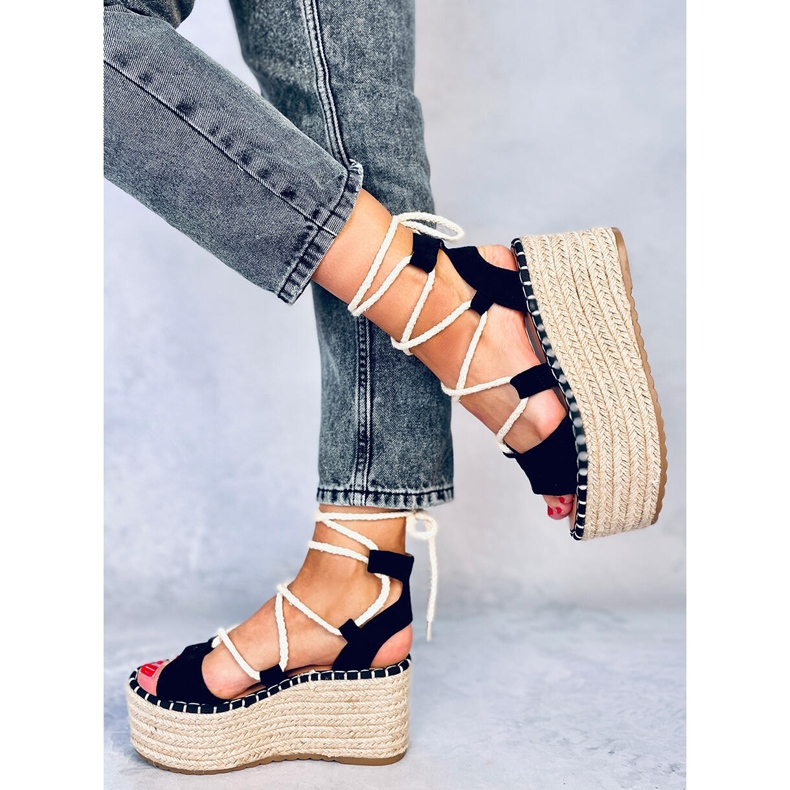 Marge Black wedge espadrilles 2