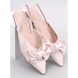 Geffen Beige bow slippers 1