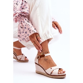 Women's Wedge Sandals Light Beige Janet 1 Women's Wedge Sandals Light Beige Janet 1