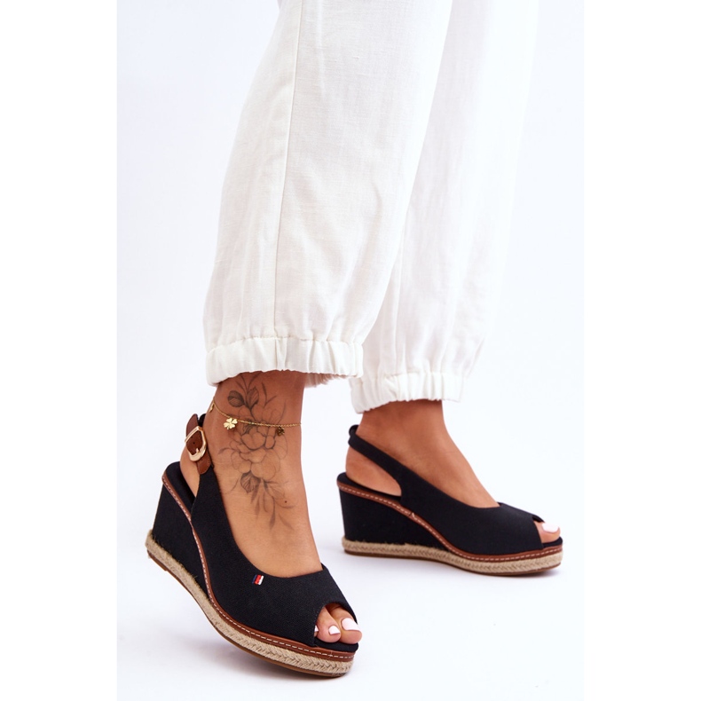 Women's Classic Wedge Sandals Black Katie 1