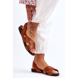 Lemar Leather Sandals With Brown Addison 2