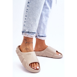 Women's Lightweight Big Star Foam Slippers LL274593 Beige 1