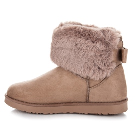 Kylie Mukluki with a bow brown 1