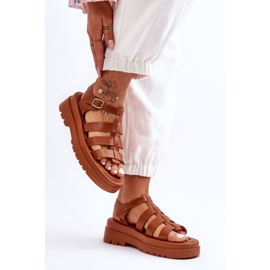 Leather Sandals With Brown Colet Straps 2