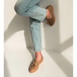 Marco Shoes Leather loafers with fringes beige 1