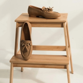Marco Shoes Leather loafers with fringes beige 2