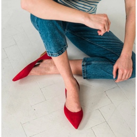 Marco Shoes Ballet flats with a heel red 1