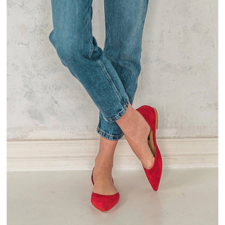 Marco Shoes Ballet flats with a heel red 2