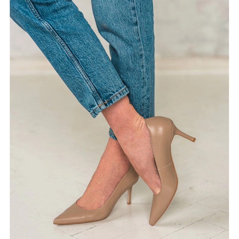 Marco Shoes Nappa leather heels beige 2 Marco Shoes Nappa leather heels beige 2