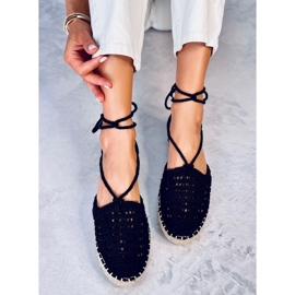 Yaweh Black women's lace espadrilles 1
