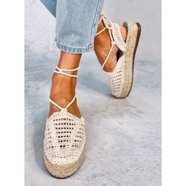 Yaweh Beige women's string espadrilles 2