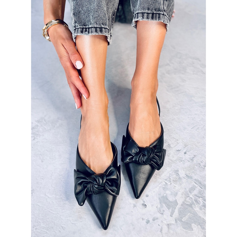 Open heel ballet flats Loon Black 1