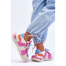 PS1 Women's Fashionable Lace-up Sports Shoes Beige-Pink Chillout! 2