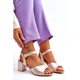 Vinceza Women's eco-leather sandals on the golden metallic post 5 Vinceza Women's eco-leather sandals on the golden metallic post 5