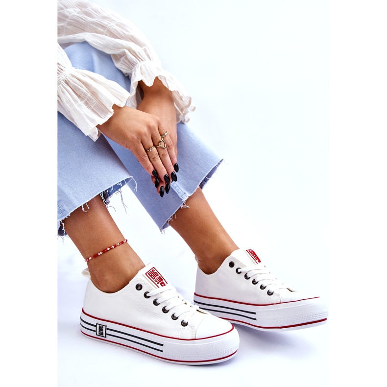 Women's Fabric Platform Sneakers Big Star LL274180 White 2