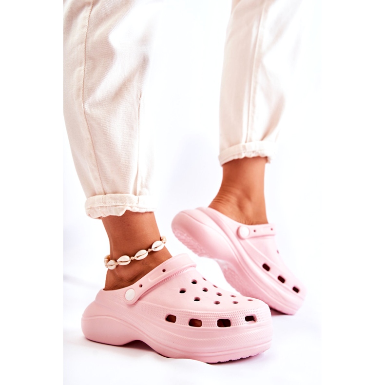 Women's Foam Slippers Crocs Pink Coline 3
