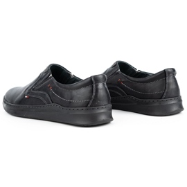 Olivier Men's leather casual slip-on shoes 284GT, black 4
